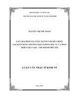 Tài liệu luận văn Các Giải Pháp Gia Tăng Nguồn Vốn Huy Động Tại Ngân Hàng