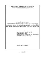 (Sáng kiến kinh nghiệm) một số giải pháp chỉ đạo công tác giáo dục đạo đức nhằm hình thành và phát triển nhân cách cho học sinh ở trường tiểu học mai lâm 