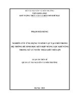 Nghiên cứu ứng dụng vi sinh vật tại chỗ trong hệ thống bể sinh học kết hợp màng lọc khí nâng trong xử lý nước thải giết mổ lợn 