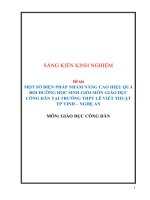 skkn Một số biện pháp nhằm nâng cao hiệu quả bồi dưỡng học sinh giỏi môn Giáo dục công dân tại trường THPT