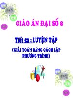 Luyen tap giai bai toan bang cach lap phuong trinh