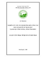 (Luận văn thạc sĩ) nghiên cứu yếu tố ảnh hưởng đến công tác đấu giá quyền sử dụng đất tại huyện vĩnh tường, tỉnh vĩnh phúc​ 