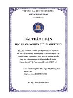 (Thảo luận Nghiên cứu marketing) Tìm hiểu và đánh giá thực trạng các nguồn dữ liệu thứ cấp bên trong doanh nghiệp về Marketing tại Việt Nam hiện nay. Thu thập và tổng hợp các dữ liệu thứ cấp theo quy trình thu thập dữ liệu thứ cấp về Digital Marketing tại