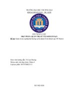 (Thảo luận Quản trị lễ tân khách sạn) Quản trị tác nghiệp đặt buồng tại bộ phận lễ tân khách sạn JW Mariot