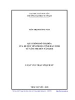 Quá trình đô thị hóa của huyện yên phong tỉnh bắc ninh từ năm 1986 đến năm 2018 