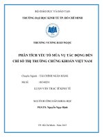 Tài liệu luận văn Phân Tích Yếu Tố Mùa Vụ Tác Động Đến Chỉ Số Thị Trường