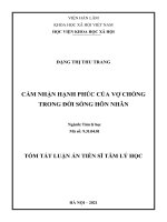 Cảm nhận hạnh phúc của vợ chồng trong đời sống hôn nhân TT 