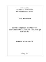 Doanh nghiệp dệt may việt nam trong bối cảnh cách mạng công nghiệp lần thứ tư 