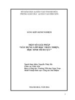 (Sáng kiến kinh nghiệm) một số giải pháp xây dựng lớp học thân thiện  học sinh tích cực 