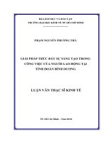 Tài liệu luận văn Giải Pháp Thúc Đẩy Sự Sáng Tạo Trong Công Việc