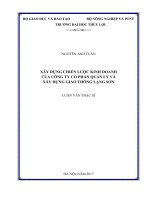 Tài liệu luận văn Xây dựng chiến lực kinh doanh công ty