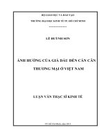 Tài liệu luận văn Ảnh Hưởng Của Giá Dầu Đến Cán Cân Thương Mại Ở Việt Nam
