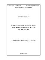 (Luận văn thạc sĩ) đánh giá một số mô hình rừng trồng phòng hộ đầu nguồn trong dự án 661 tại tỉnh phú thọ 