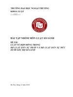 TIỂU LUẬN LUẬT VỀ HỢP ĐỒNG TRONG BỘ LUẬT DÂN SỰ PHÁP VÀ BỘ LUẬT DÂN SỰ ĐỨC DƯỚI GÓC ĐỘ SO SÁNH