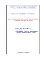 (Sáng kiến kinh nghiệm) how to design games and songs in english lessons at primary school effectively 