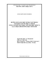 (Sáng kiến kinh nghiệm) hướng dẫn giải một số bài tập trong sách bài tập tin học 11 nhằm nâng cao kết quả học tập cho học sinh và lựa chọn, bồi dư 