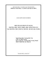 (Sáng kiến kinh nghiệm) một số giải pháp xây dựng trường học thân thiện, học sinh tích cực tại trường trung học cơ sở trung thành, quan hóa 