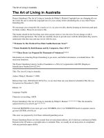 The Art of Living in Australia