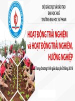 Hoạt động trải nghiệm và hoạt động trải nghiệm, hướng nghiệp trong chương trình phổ thông 2018