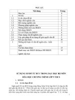 (Sáng kiến kinh nghiệm) sử dụng sơ đồ tư duy trong dạy học trong bộ môn hóa học chương trình lớp 9 THCS 