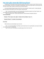 Giau Sheet trong Excel