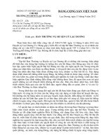 Vv Chi bo Truong PT DTNT Lac Duong dong gop y kiendoi voi tap the Ban Thuong vu va ca nhan cac dongchi uy vien BTV Huyen uy