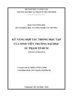 Kỹ năng hợp tác trong học tập của sinh viên trường đại học sư phạm TP HCM 