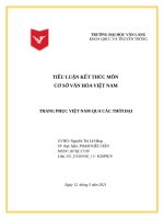 trang phục việt nam qua các thời đại