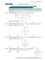 Chuyên đề 8 : ôn tập toán: tương giao đồ thị hàm số   ( Gồm câu hỏi + đáp án)