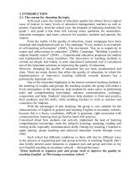 (Sáng kiến kinh nghiệm) một số biện pháp tổ chức hoạt động cặp, nhóm nhằm nâng cao chất lượng dạy học môn tiếng anh theo chương trình hệ 10 năm ở trường THCS thọ trường 