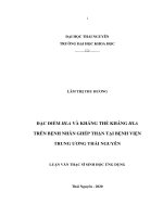 Đặc điểm hla và kháng thể kháng hla trên bệnh nhân ghép thận tại bệnh viện trung ương thái nguyên 