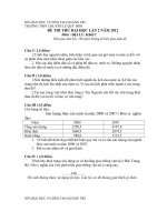 De thi thu DH Dia va dap an