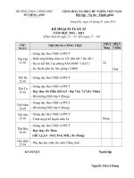 Ke hoach to tieng Anh tuan 23