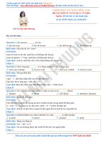 Cô vũ mai phương tuyển chọn 100 câu hỏi từ vựng chinh phục điểm 9,10  FULL lời giải chi tiết 