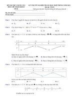 40. Đề thi thử TN THPT 2021 - Môn Toán - Bộ đề chuẩn cấu trúc minh họa - Đề 40 - File word có lời giải