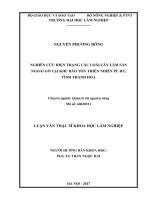 (Luận văn thạc sĩ) nghiên cứu hiện trạng các loài cây lâm sản ngoài gỗ tại khu bảo tồn thiên nhiên pù hu, tỉnh thanh hóa​ 