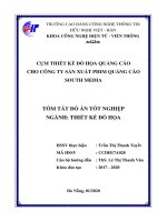 CỤM THIẾT KẾ ĐỒ HỌA QUẢNG CÁO CHO CÔNG TY SẢN XUẤT PHIM QUẢNG CÁO SOUTH MEDIA TÓM TẮT ĐỒ ÁN TỐT NGHIỆP NGÀNH: THIẾT KẾ ĐỒ HỌA