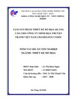 CỤM SẢN PHẨM THIẾT KẾ ĐỒ HỌA QUẢNG CÁO CHO CÔNG TY MINH HỌA TRUYỆN TRANH VIỆT NAM CHAMELEON COMIC TÓM TẮT ĐỒ ÁN TỐT NGHIỆP