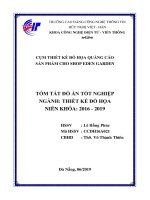CỤM THIẾT KẾ ĐỒ HỌA QUẢNG CÁO SẢN PHẦM CHO SHOP EDEN GARDEN TÓM TẮT ĐỒ ÁN TỐT NGHIỆP NGÀNH: THIẾT KẾ ĐỒ HỌA