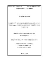 (Luận văn thạc sĩ) nghiên cứu giám định một số loài giổi ăn hạt (michelia spp ) ở việt nam bằng chỉ thị hình thái và phân tử​ 