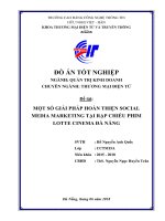 TTDATĐỒ ÁN TỐT NGHIỆP Đề tài: MỘT SỐ GIẢI PHÁP HOÀN THIỆN SOCIAL MEDIA MARKETING TẠI RẠP CHIẾU PHIM LOTTE CINEMA