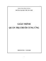 GIÁO TRÌNH QUẢN TRỊ CHUỖI CUNG ỨNG