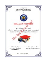 KHÓA LUẬN TỐT NGHIỆP KẾ TOÁN THUẾ GIÁ TRỊ GIA TĂNG VÀ THUẾ THU NHẬP DOANH NGHIỆP TẠI CÔNG TY CỔ PHẦN BÊ TÔNG VÀ XÂY DỰNG THỪA THIÊN HUẾ