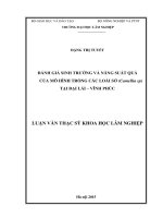 (Luận văn thạc sĩ) đánh giá sinh trưởng và năng suất quả của mô hình trồng các loài sở (camellia sp) tại đại lải   vĩnh phúc​ 