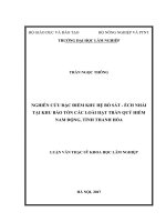(Luận văn thạc sĩ) nghiên cứu đặc điểm khu hệ bò sát   ếch nhái tại khu bảo tồn các loài hạt trần quý hiếm nam động, tỉnh thanh hóa​ 