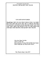 (Sáng kiến kinh nghiệm) một số GIẢI PHÁP NHẰM NÂNG CAO HIỆU QUẢ dạy học bộ SÁCH bác hồ và NHỮNG bài học về đạo đức, lối SỐNG DÀNH CHO học SINH 