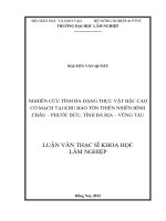 (Luận văn thạc sĩ) nghiên cứu tính đa dạng thực vật bậc cao có mạch tại khu bảo tồn thiên nhiên bình châu   phước bửu, tỉnh bà rịa   vũng tàu​ 
