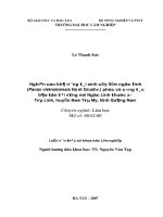 (Luận văn thạc sĩ) nghiên cứu khả năng tái sinh cây sâm ngọc linh (panax vietnamensis ha et grushv ) phục vụ công tác bảo tồn tại vùng núi ngọc linh thuộc xã trà linh, huyện nam trà my 