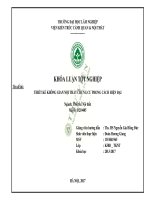 KHÓA LUẬN TỐT NGHIỆP Tên đề tài: THIẾT KẾ KHÔNG GIAN NỘI THẤT CHUNG CƯ PHONG CÁCH HIỆN ĐẠI Ngành: Thiết kế Nội thất