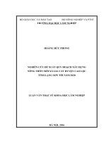 (Luận văn thạc sĩ) nghiên cứu đề xuất quy hoạch xây dựng nông thôn mới xã gia cát huyện cao lộc tỉnh lạng sơn tới năm 2020​ 
